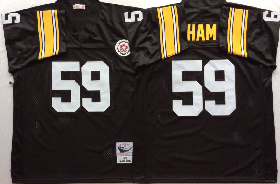 Men NFL Pittsburgh Steelers 59 Ham Mitchell Ness jerseys